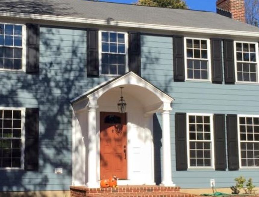Residential home with newly installed front door