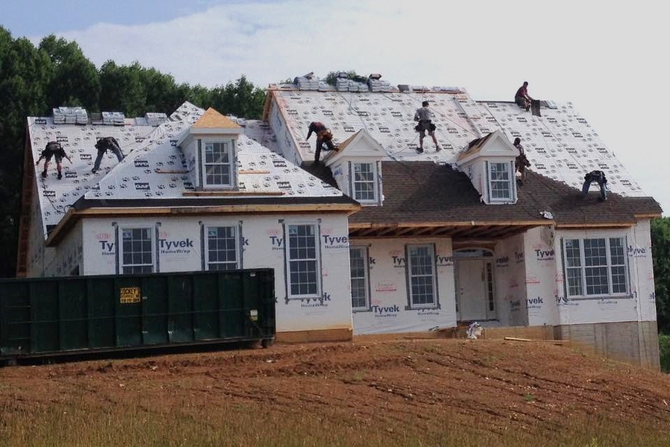 Residential home with newly installed roof