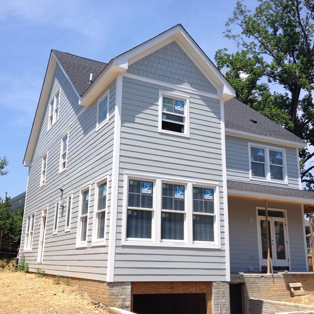 Residential home with newly installed windows
